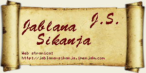 Jablana Šikanja vizit kartica